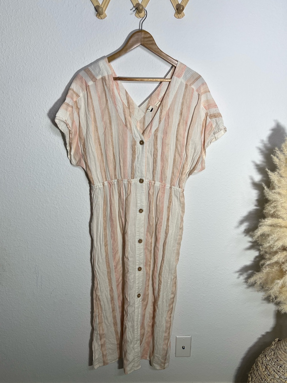 ROXY • Joyful Noise striped midi dress size large